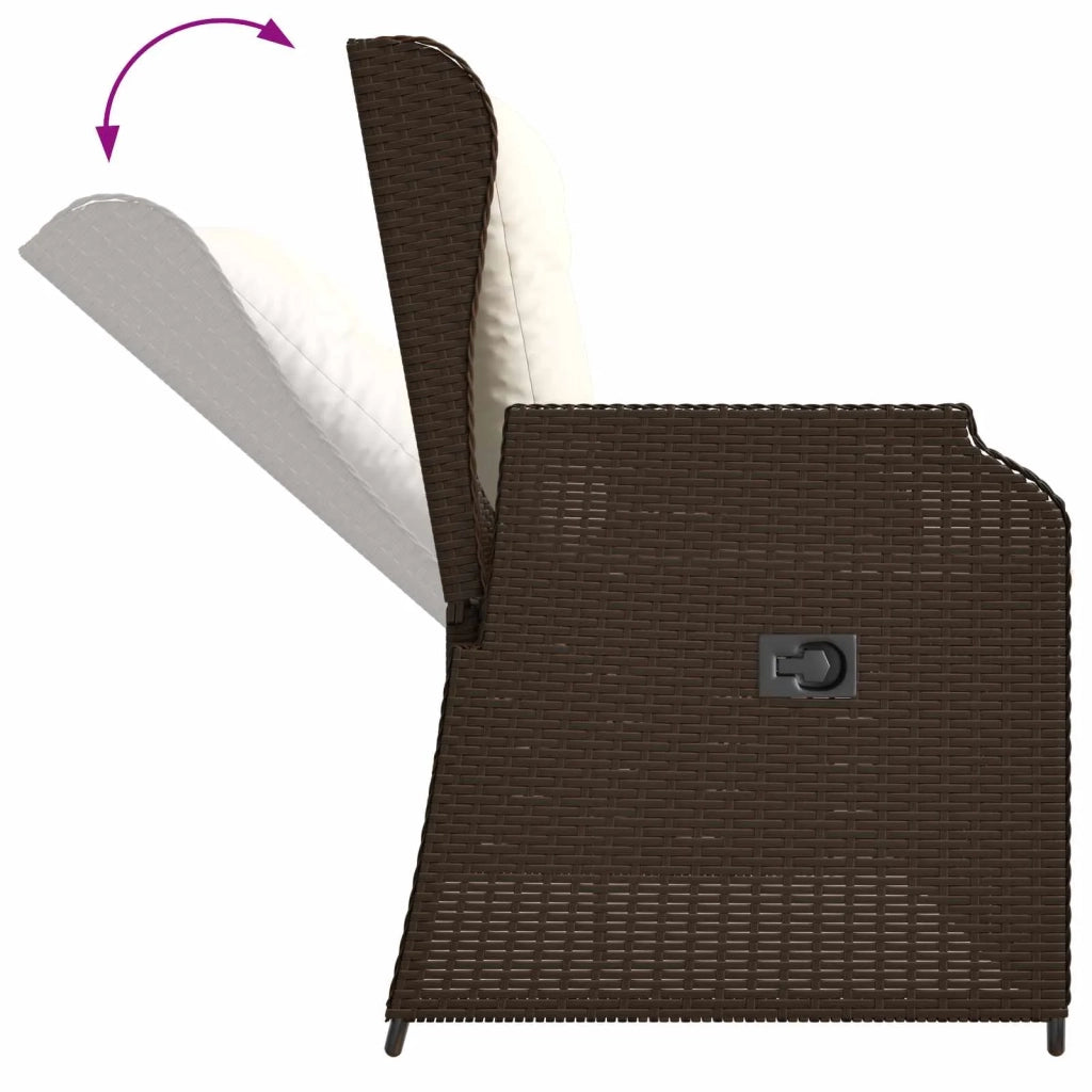 Panchina da giardino Marrone polyrattan 3394459