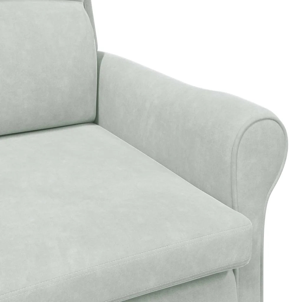 Poltrona | Sedia Relax Grigio chiaro Velluto