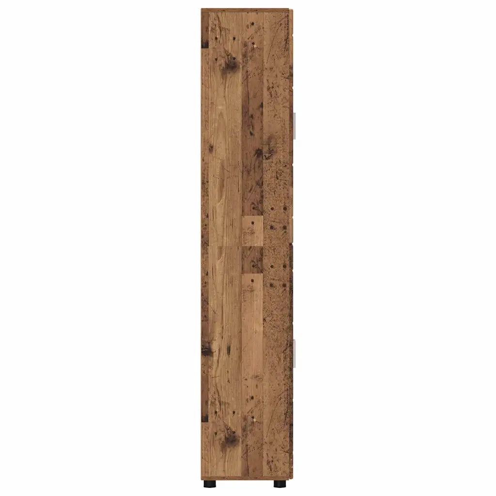 Credenza con lo scaffale FLORIN Legno vecchio 60 x 35 x 182 cm