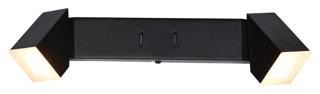 Applique da parete nera doppia con interruttore LED 8W Rabalux