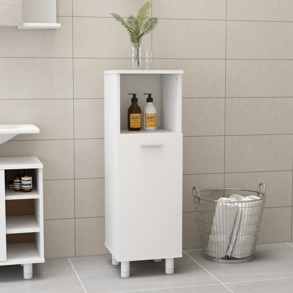 Armadio da Bagno | Mobile da Bagno Bianco 30x30x95 cm in Legno Multistrato