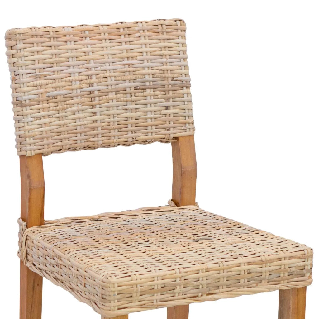 Sedia da pranzo 2 pcs Naturale 46 x 55 x 84 cm Rattan Kubu 42012426
