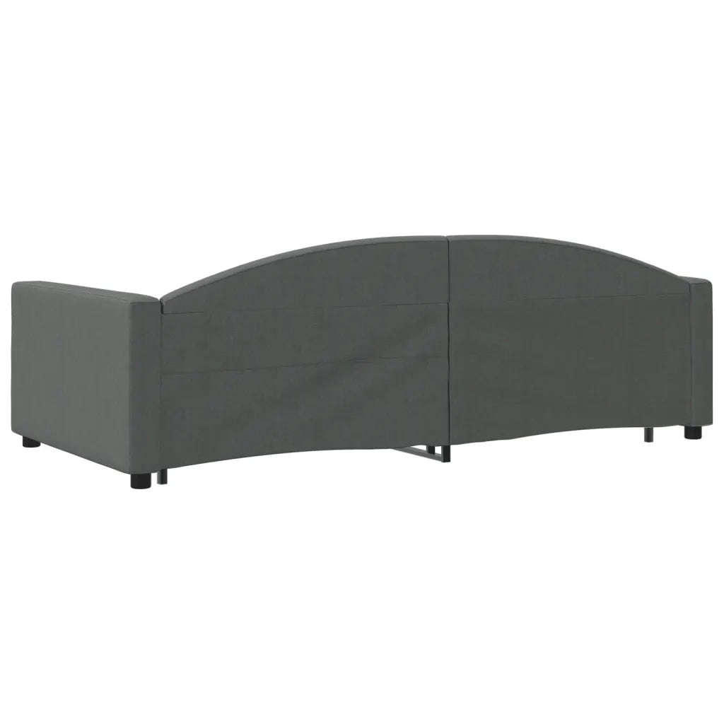 Divano letto | Sof¨¤ letto | Letto singolo Estraibile Grigio Scuro 100x200 Tessuto