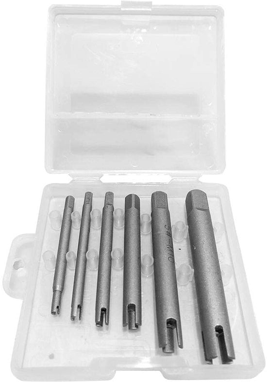 Set di estrattori di tap - Stagno rotto - Rimuovitore di viti/bulloni - 6 pezzi - Materiale di alta qualità - Peso ridotto 108g - Rimuovitore di viti