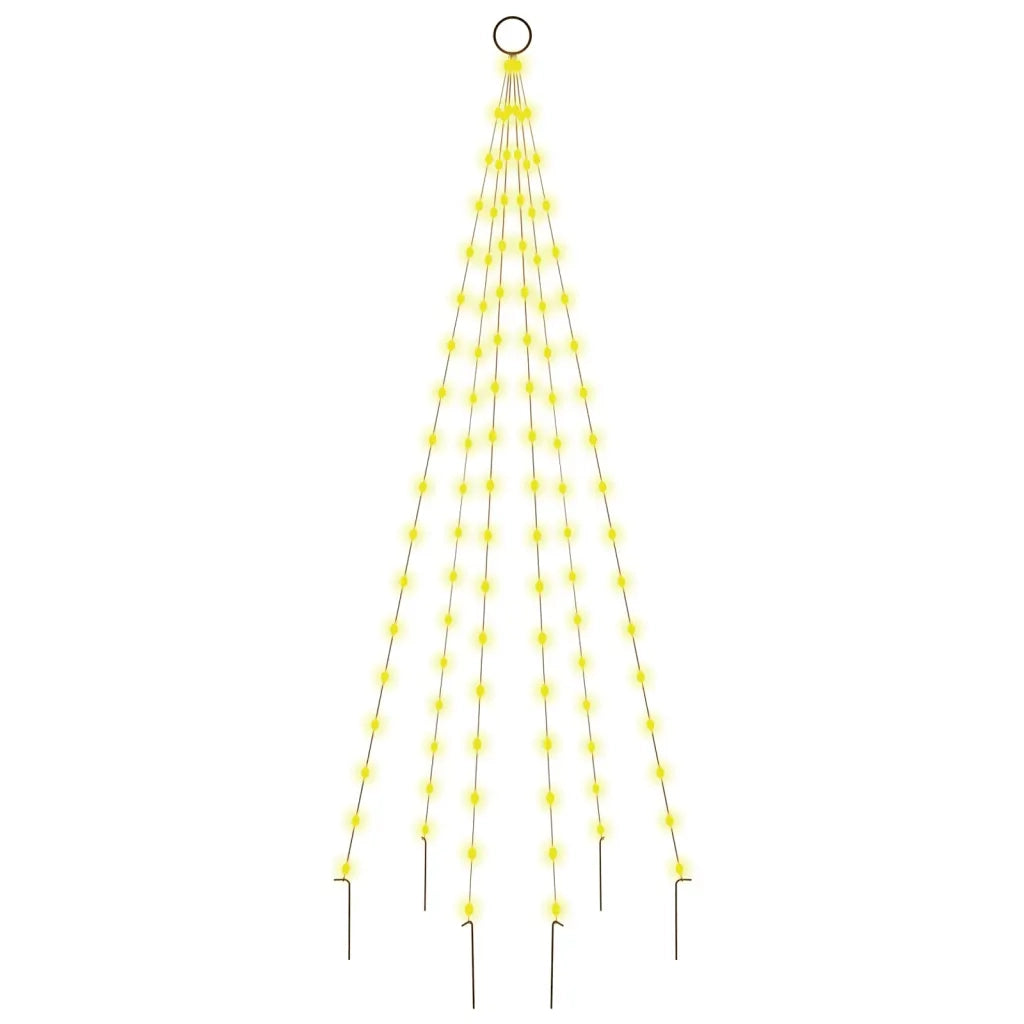 Albero di Natale Pennone Bianco Caldo 108 LED 180 cm 343518