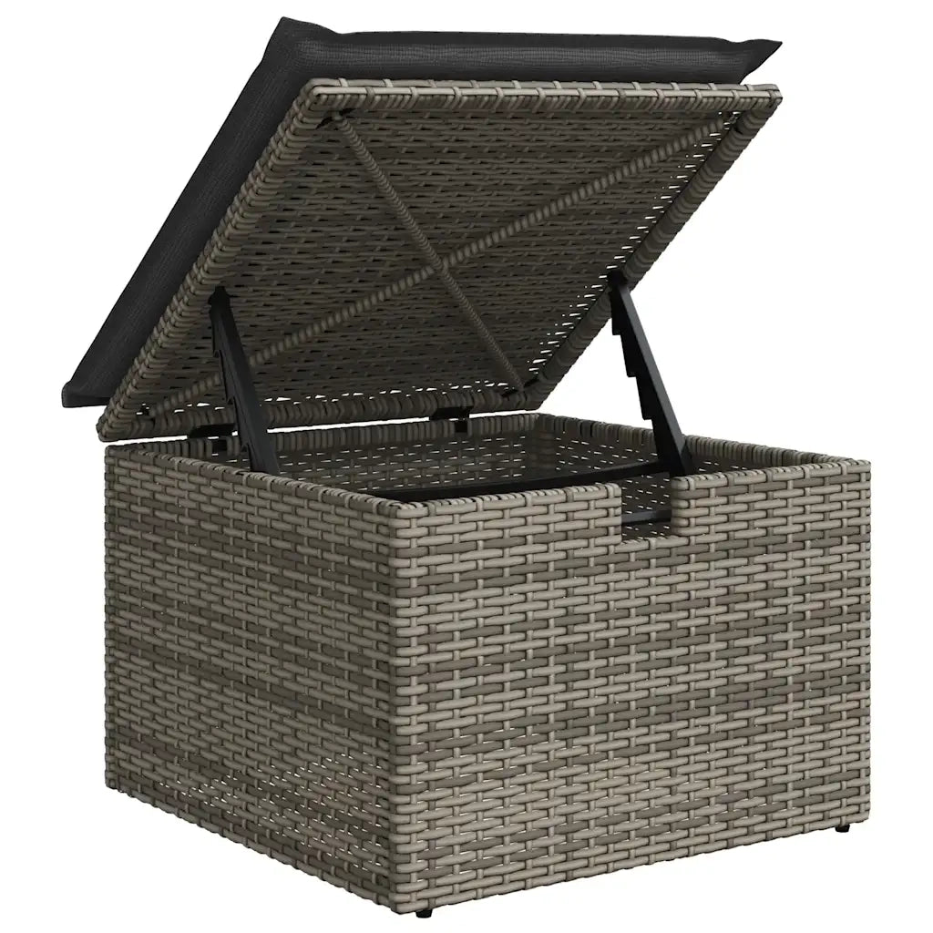 Set Divani da Giardino 4 pz con Cuscini in Polyrattan Grigio 3325456
