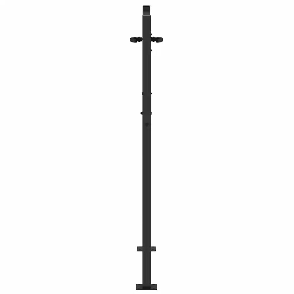 Cancello da giardino con blocco Nero 110 x 130 cm CFW5828068