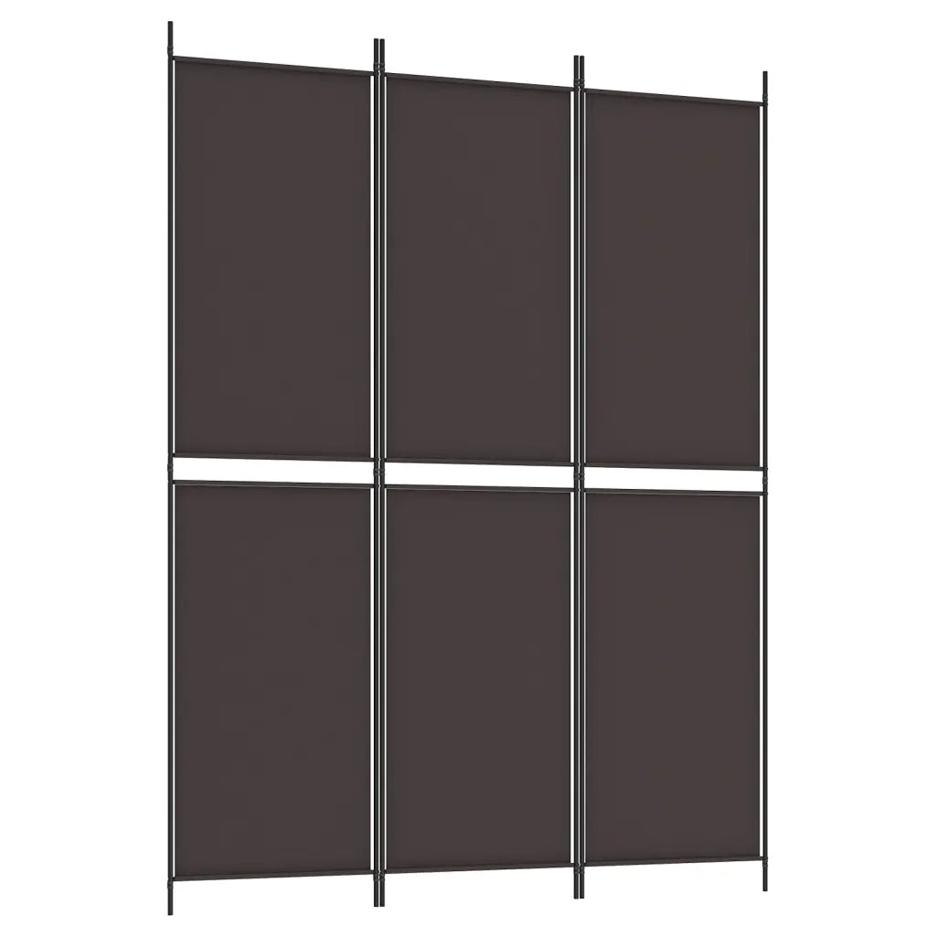 Divisorio a 3 Pannelli Marrone 150x200 cm in Tessuto 350227