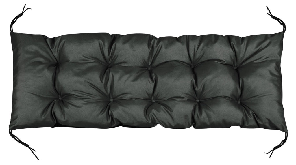 Cuscino da giardino AIO FACTORY 120x40 cm impermeabile nero per panca in pallet