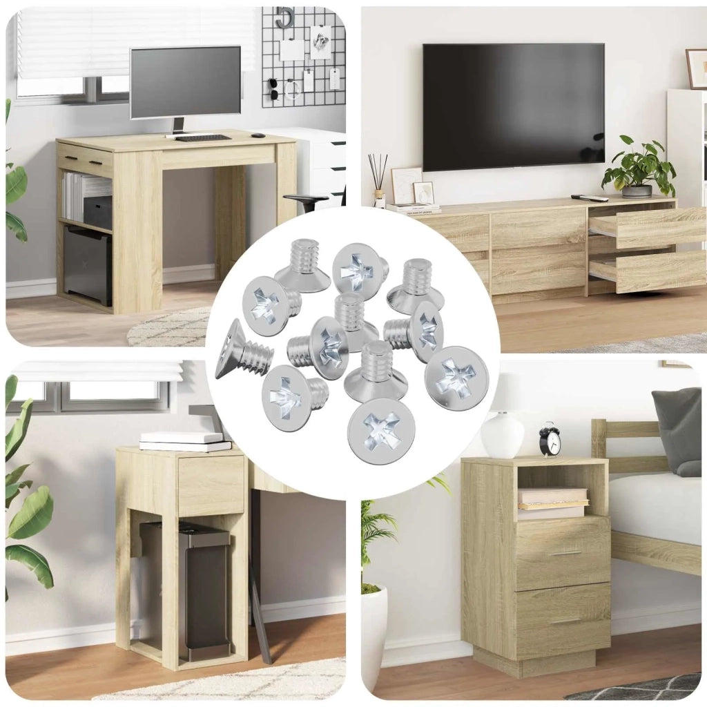 Viti a testa conica 32727 pcs Argento Ferro