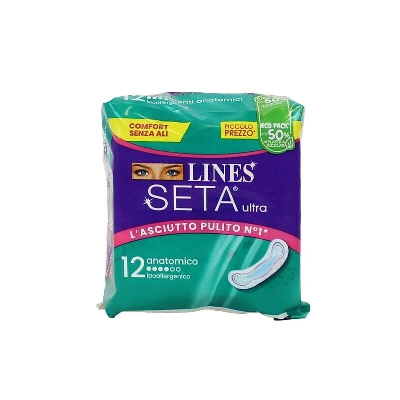 LINES SETA ULTRA ANATOMICO 12 PZ. ASSORBENTI NUOVO
