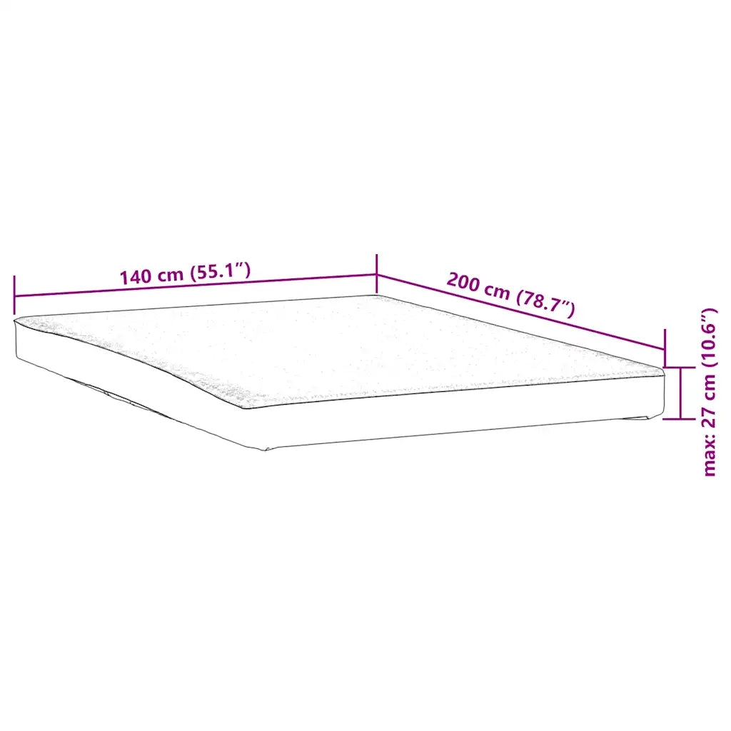 Coprimaterasso Bianco 140x200 cm Impermeabile 4100154
