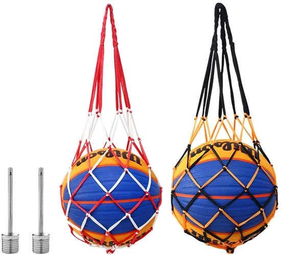 Set di Netvakken da 2 pezzi - Opvougbile - Leggero - Adatto per Calcio/Pallacanestro - Facile da Pulire - Ideale per Bambini - Borsa Sportiva