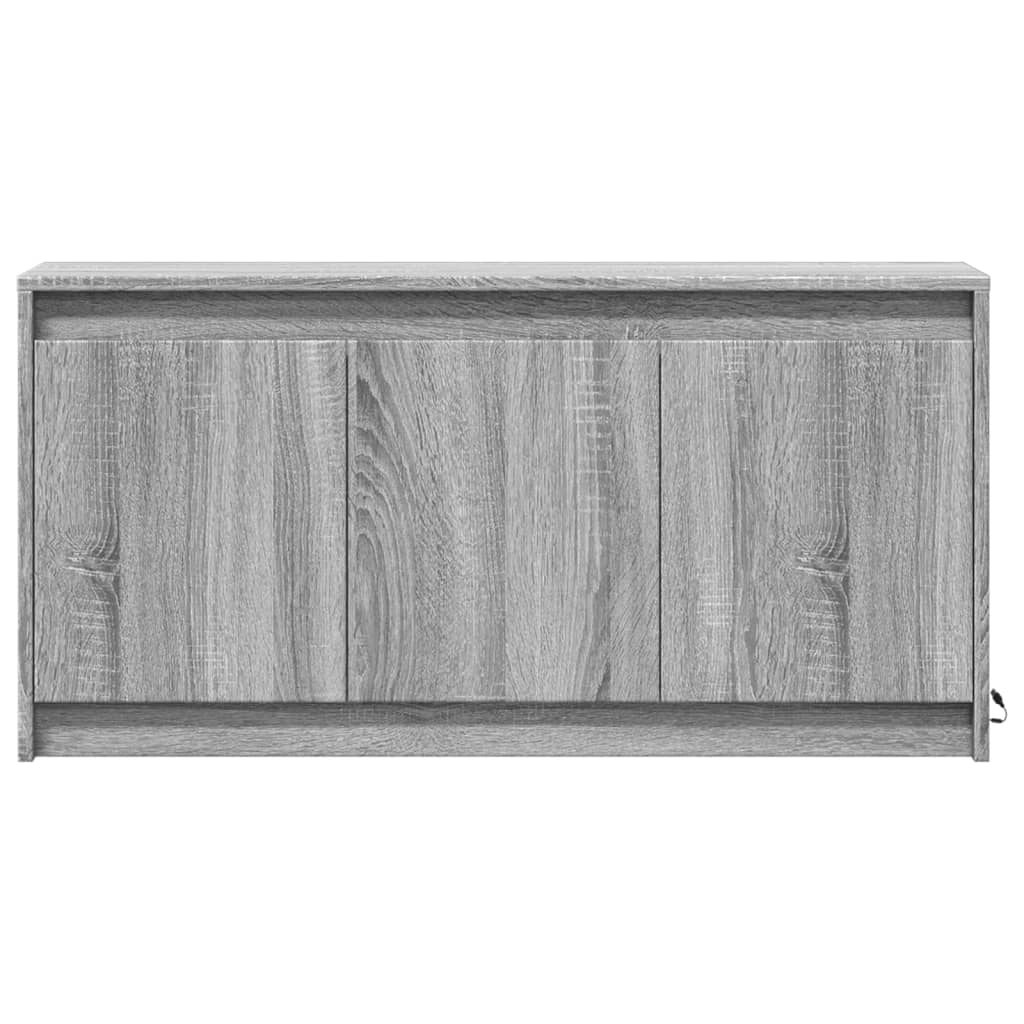 Mobile TV multimediale scaffale per televisione televisione buffet sala da pranzo soggiorno camera da letto con LED sonoma 100 x 34 x 50 cm pannelli compositi grigio 02_0026493