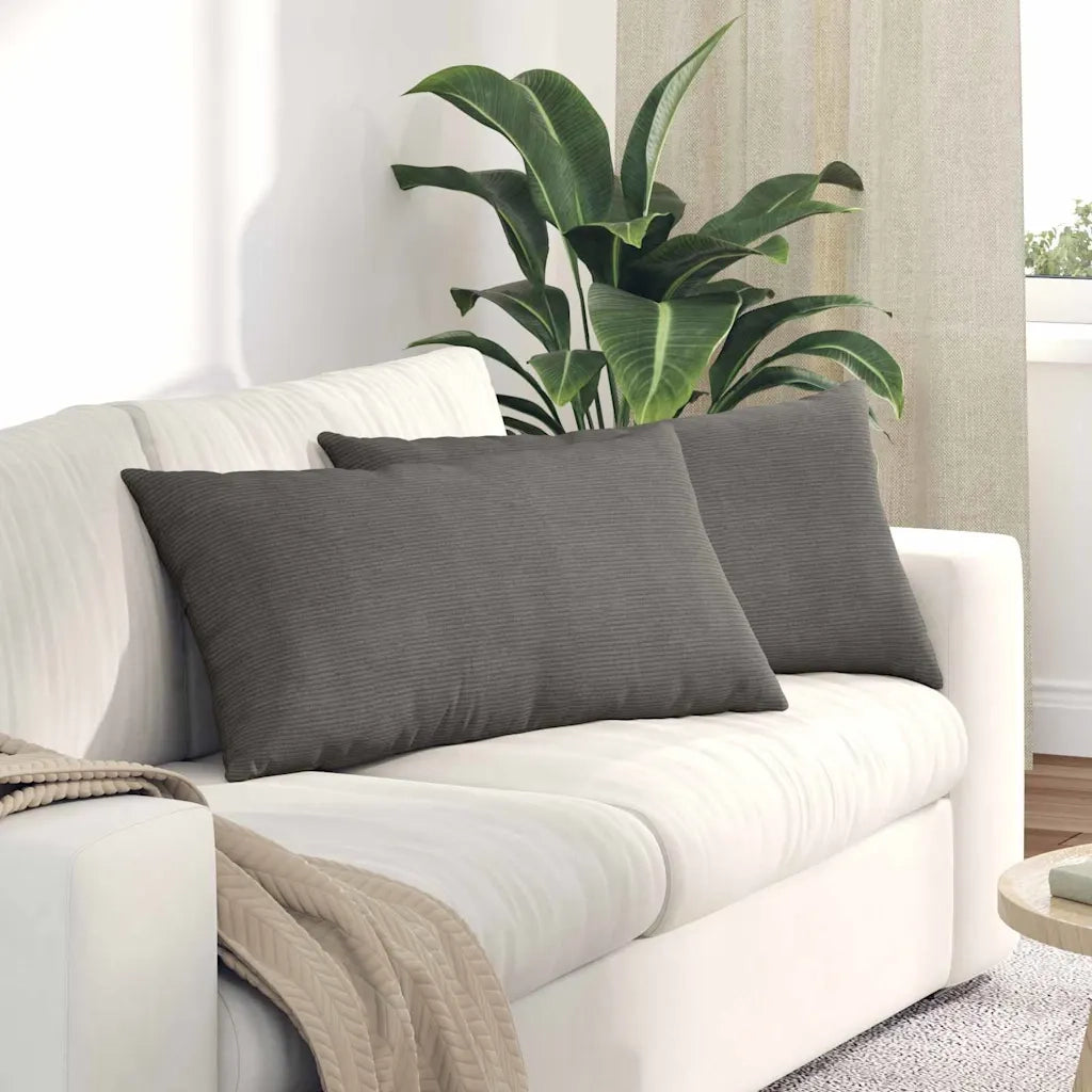 Cuscini da Divano 2 pz | Cuscini per sedie Grigio chiaro 80 x 40 cm