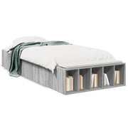 Letto singolo | Letto per adulti | Giroletto Grigio Sonoma 75x190 cm in Legno Multistrato