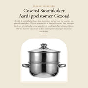 Stomagriglia - Cottura a Vapore - Ripiegabile - Ciotola a Vapore - Acciaio Inossidabile - Stomatore di Patate - Formato Compattabile 20 cm