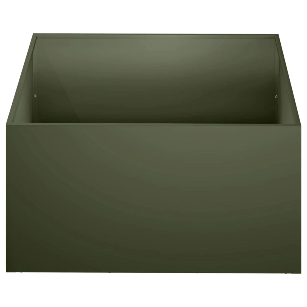 Vaso da giardino 2 pz Verde Oliva 40 x 40 x 30 cm 8005043