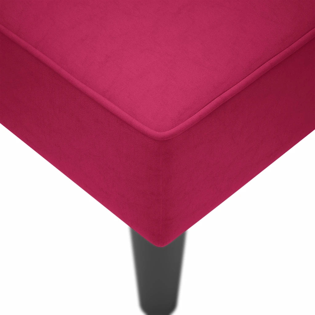Sdraio con Bracciolo Destro in Velluto Rosso Vino 4009796