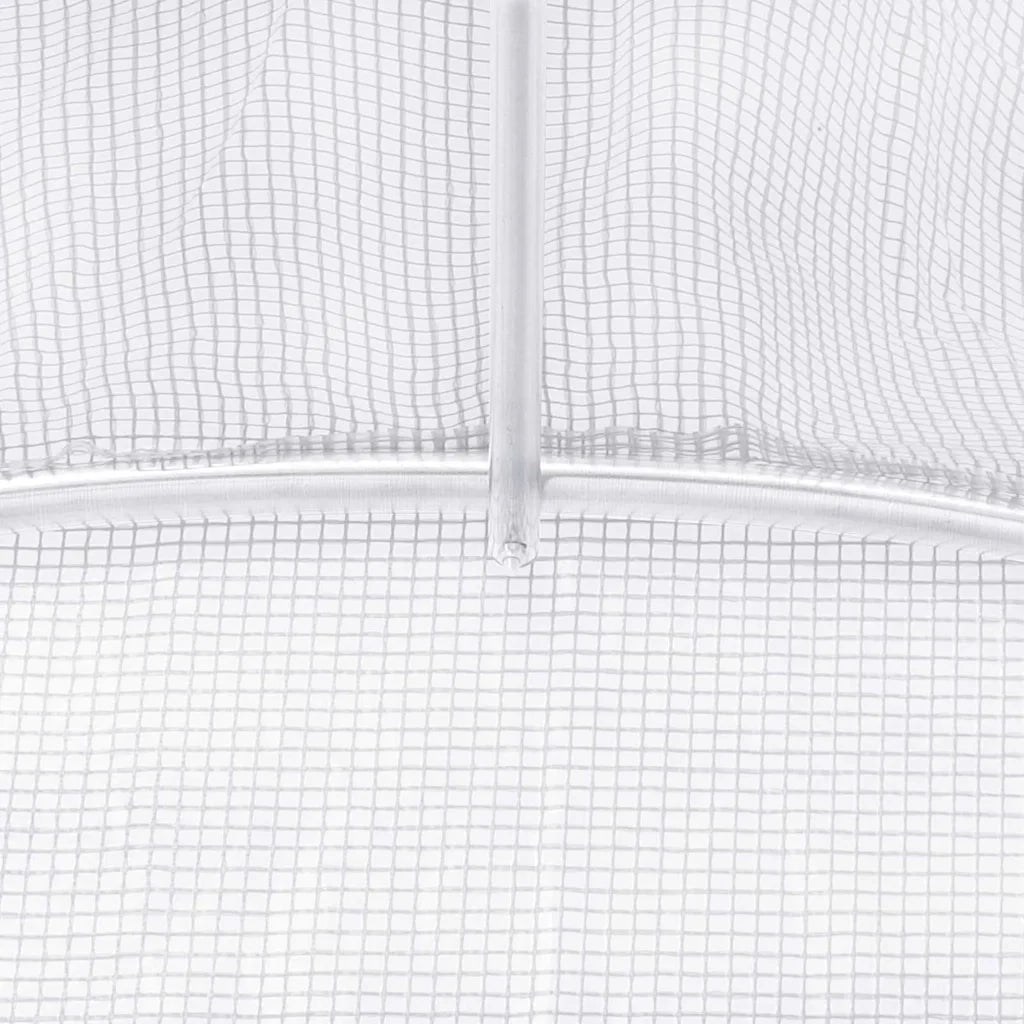 Serra con Telaio in Acciaio Bianco 30 m² 10x3x2 m 3188053