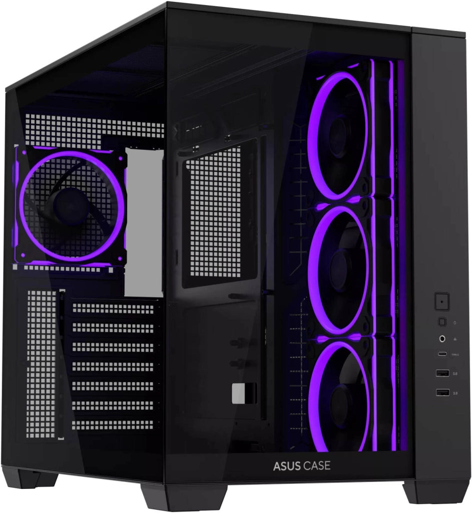 Asus case a32 plus argb, vetro temperato, nero - 90DC00S0-B19000