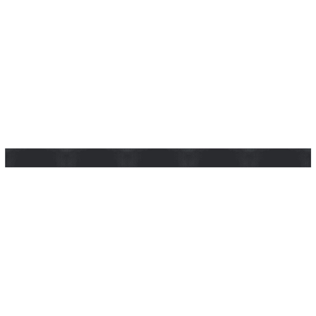Tappeto Rettangolare Nero 60x1000 cm in Bambù 376858