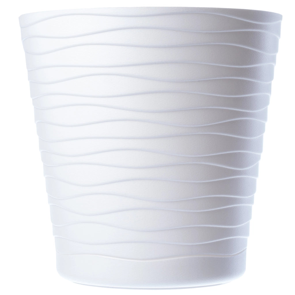 Vaso da fiori KADAX da 19 cm con coperchio e supporto, supporto per fiori in plastica