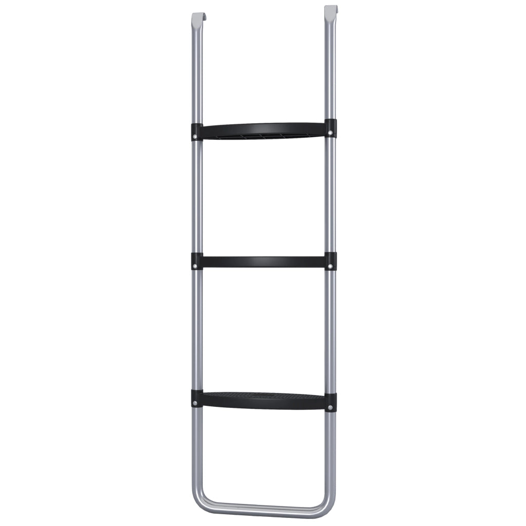 Scala per Trampolino 3 Gradini Larghi ¨C Xylo ¨C 120kg 110x32cm Argento