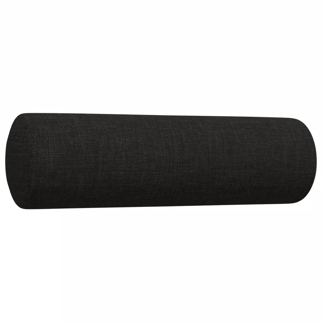 Set Divani 3 pz con Cuscini Decorativi Nero in Tessuto 3278307