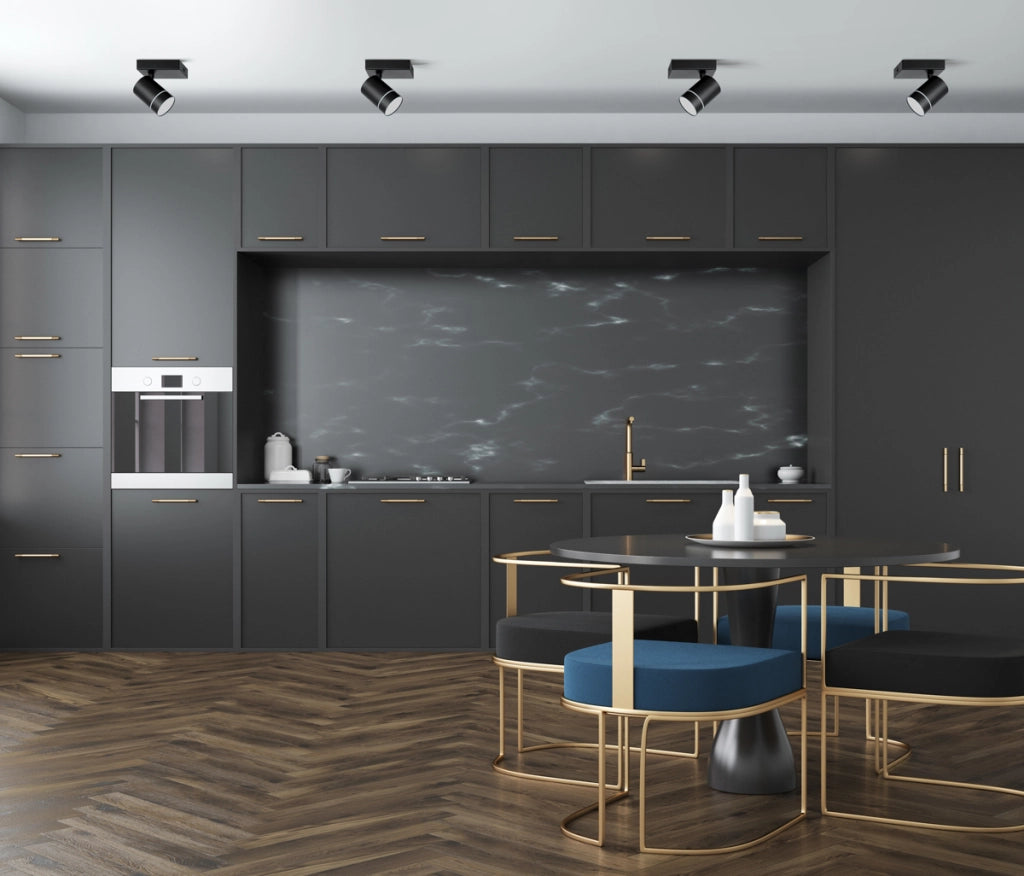 Faretto soffitto moderno nero orientabile LED 5W Selma