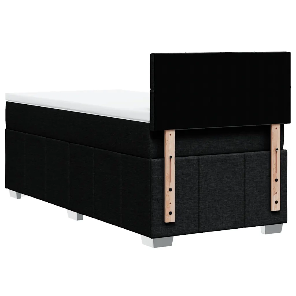 Giroletto a Molle con Materasso Nero 80x200 cm inTessuto 3286897