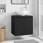 Mobile Lavabo da Parete Nero 49,5 x 41 x 64,5 cm 890393