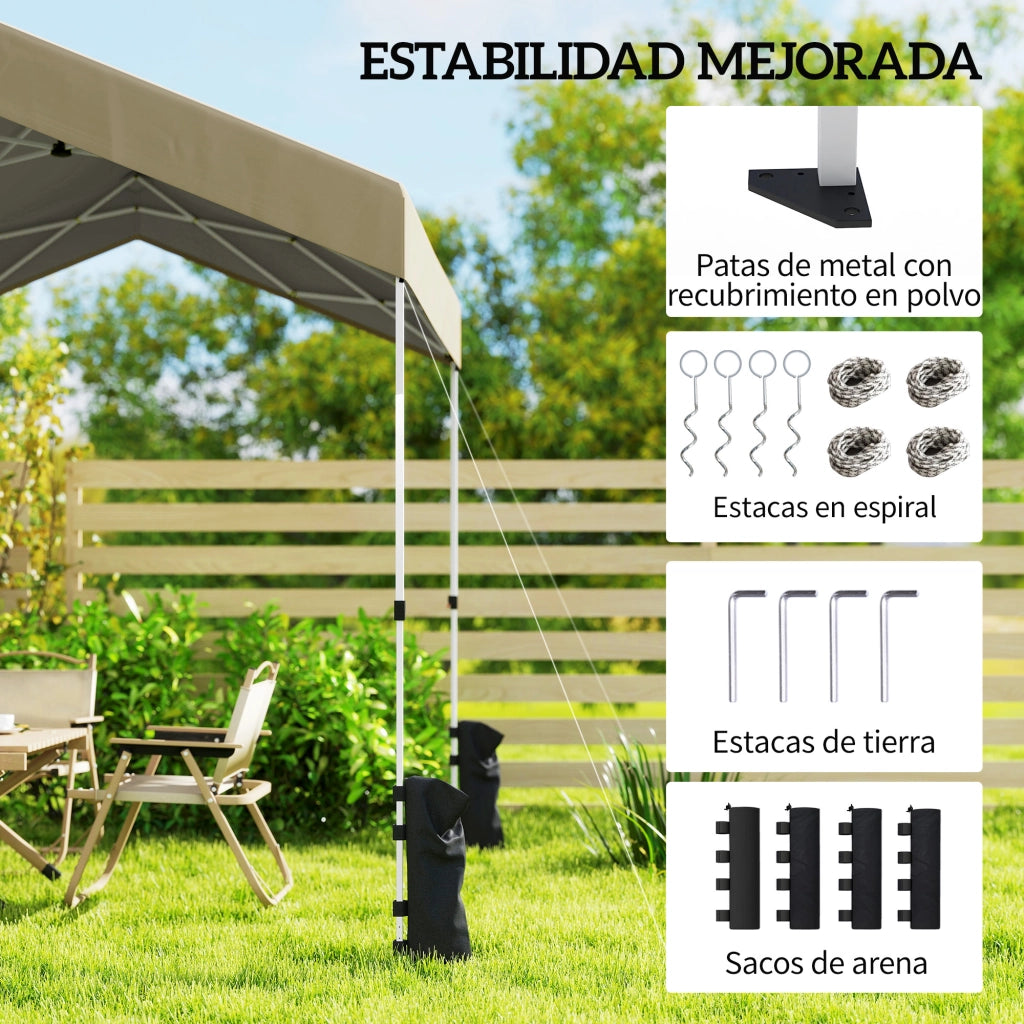 Tenda da Giardino Pieghevole ¨C Minimal ¨C Beige 240x240 cm