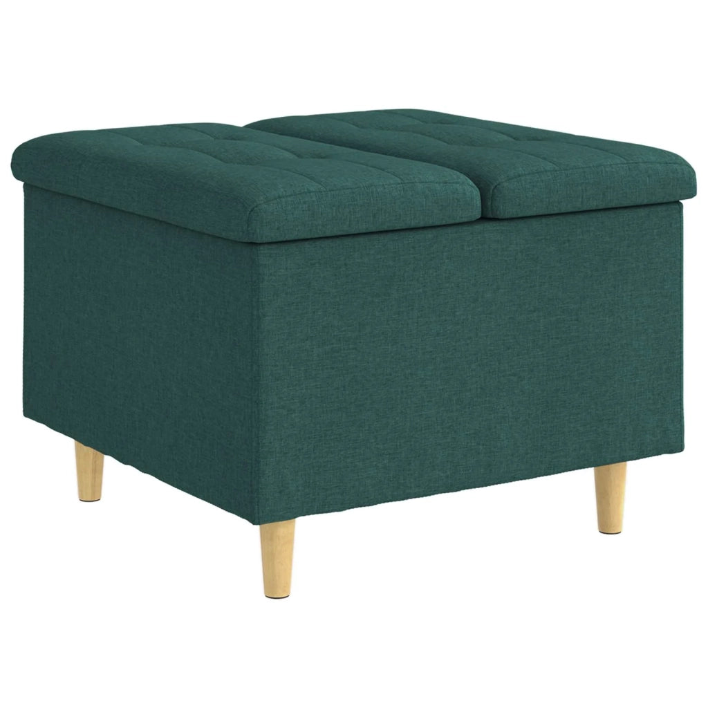 Pouf contenitore Verde Scuro 60 x 60 x 45 cm Tessuto 876821