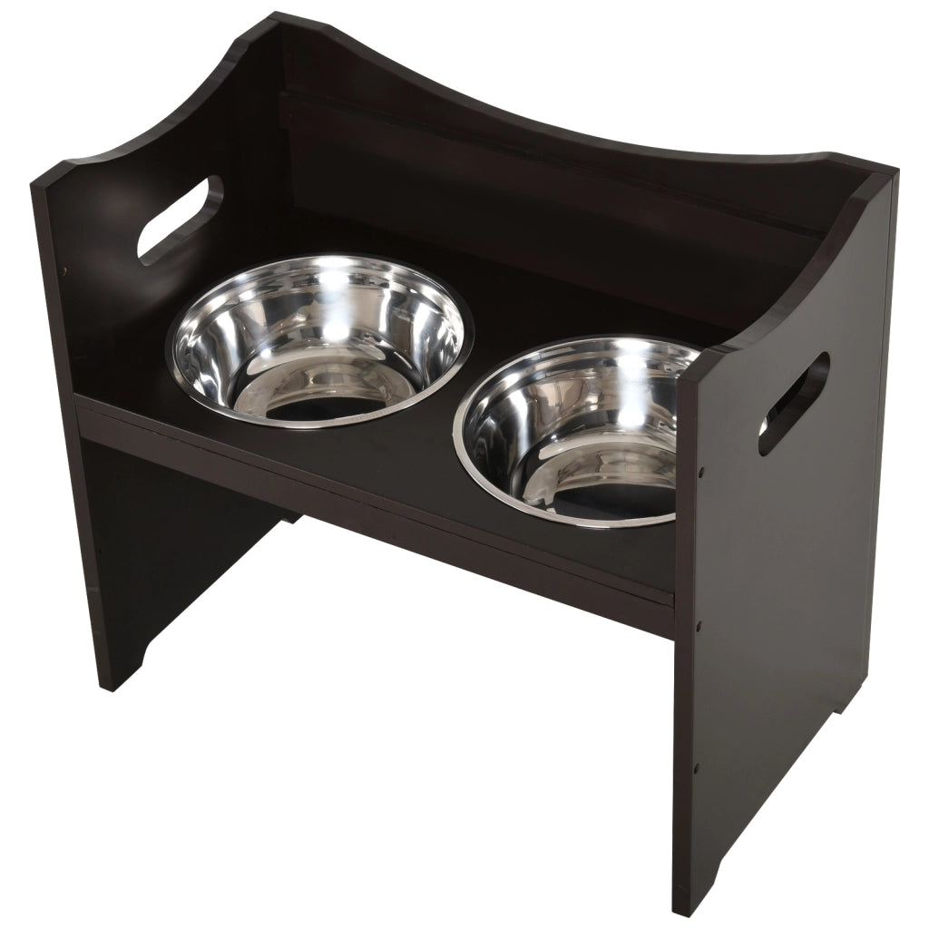Ciotola per Cane Regolabile in Altezza con Supporto ¨C Minimal ¨C Acciaio Inox 2x2L