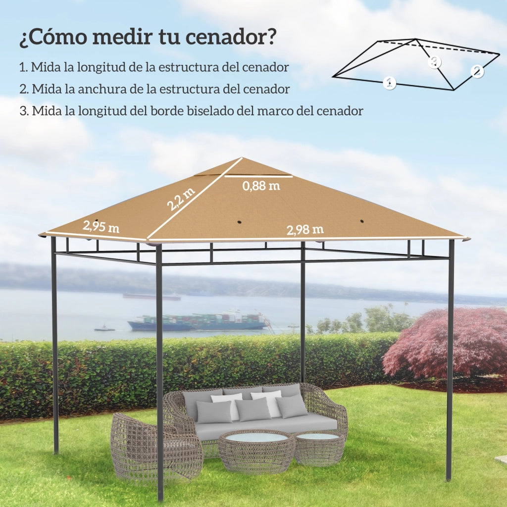 Tetto per Gazebo ¨C zephmum ¨C Beige 300x300 cm
