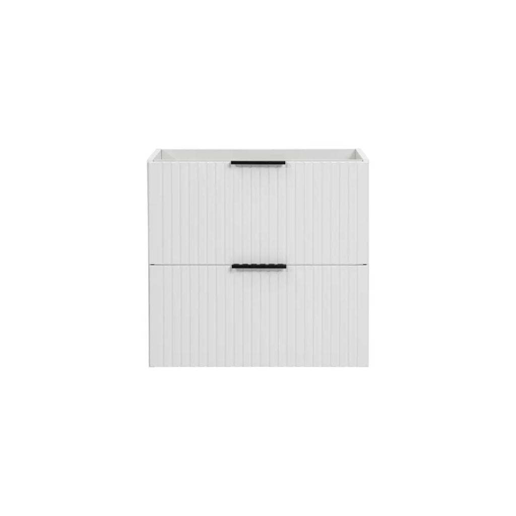 Mobile sottolavabo NOXERA – 60 cm – 2 cassetti – Colore bianco opaco – Da appendere