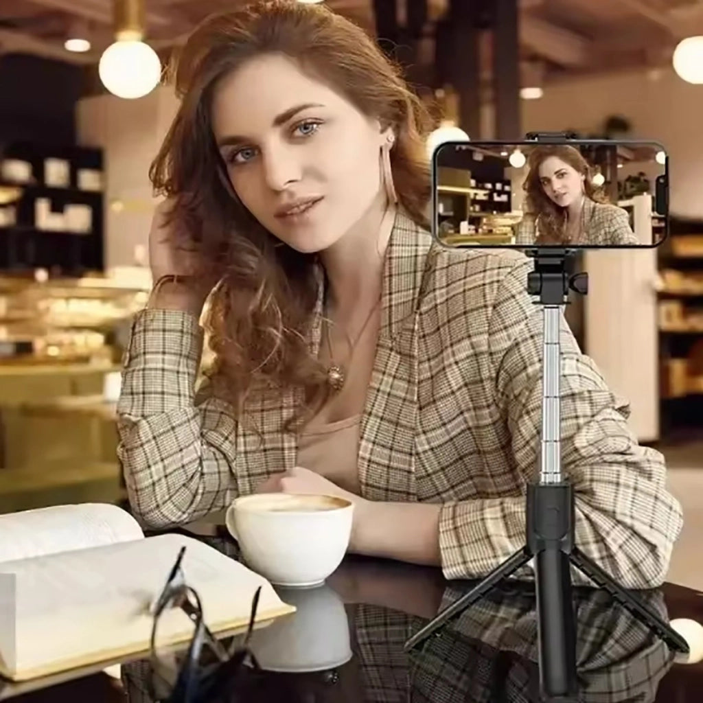 BASTONE SELFIE STICK WIRELESS SMARTPHON BLUETOOTH E TREPPIEDE TELECOMANDO 05680