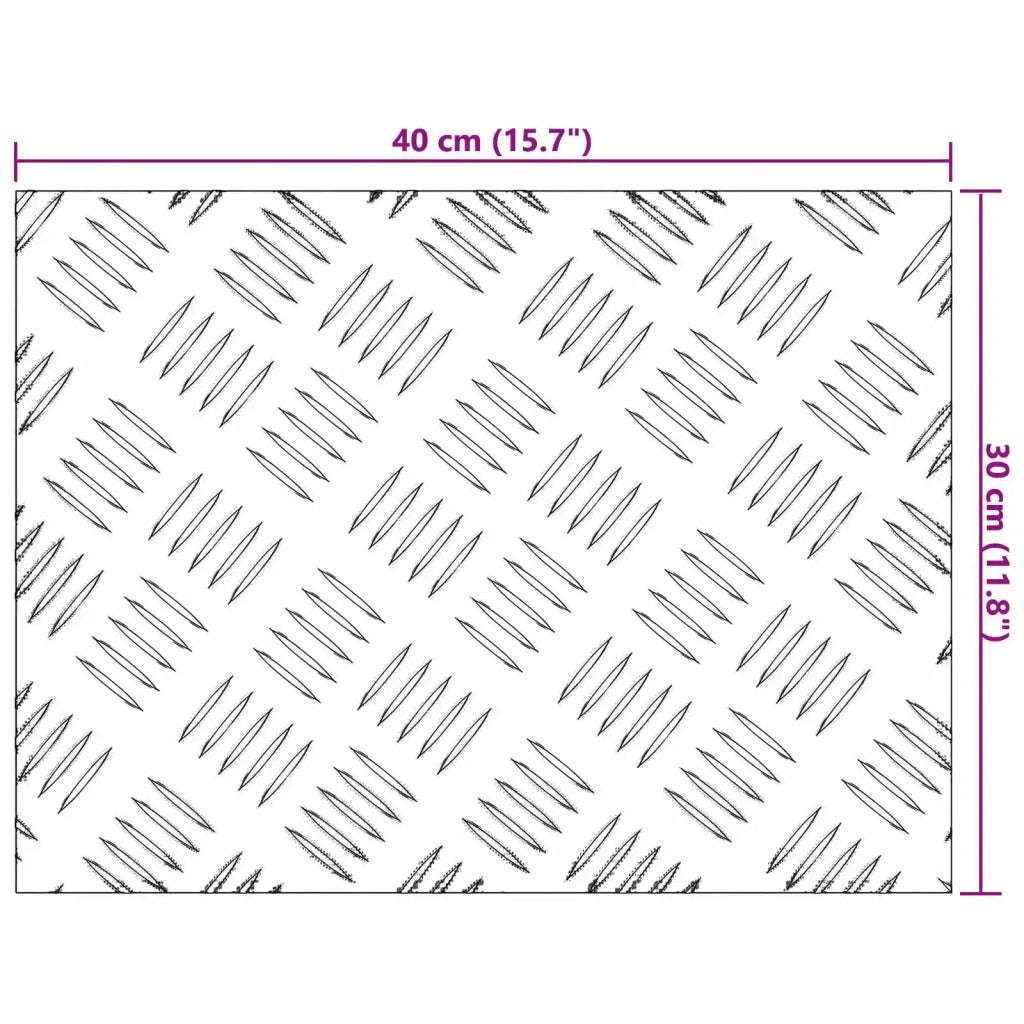 Gradini per Scale 2 pz | Tappetini per scale autoadesivi Argento 40 x 30 cm Alluminio
