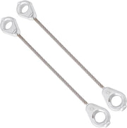 Cavi di collegamento per trattori 2 pezzi - Compatibile con MTD/Cub Cadet - 746-0970/946-0970 - 14,6 cm - 9,5 mm di diametro - Fermo a 3/8 pollici - Cavi in acciaio resistente all'usura - Cavi per trattori