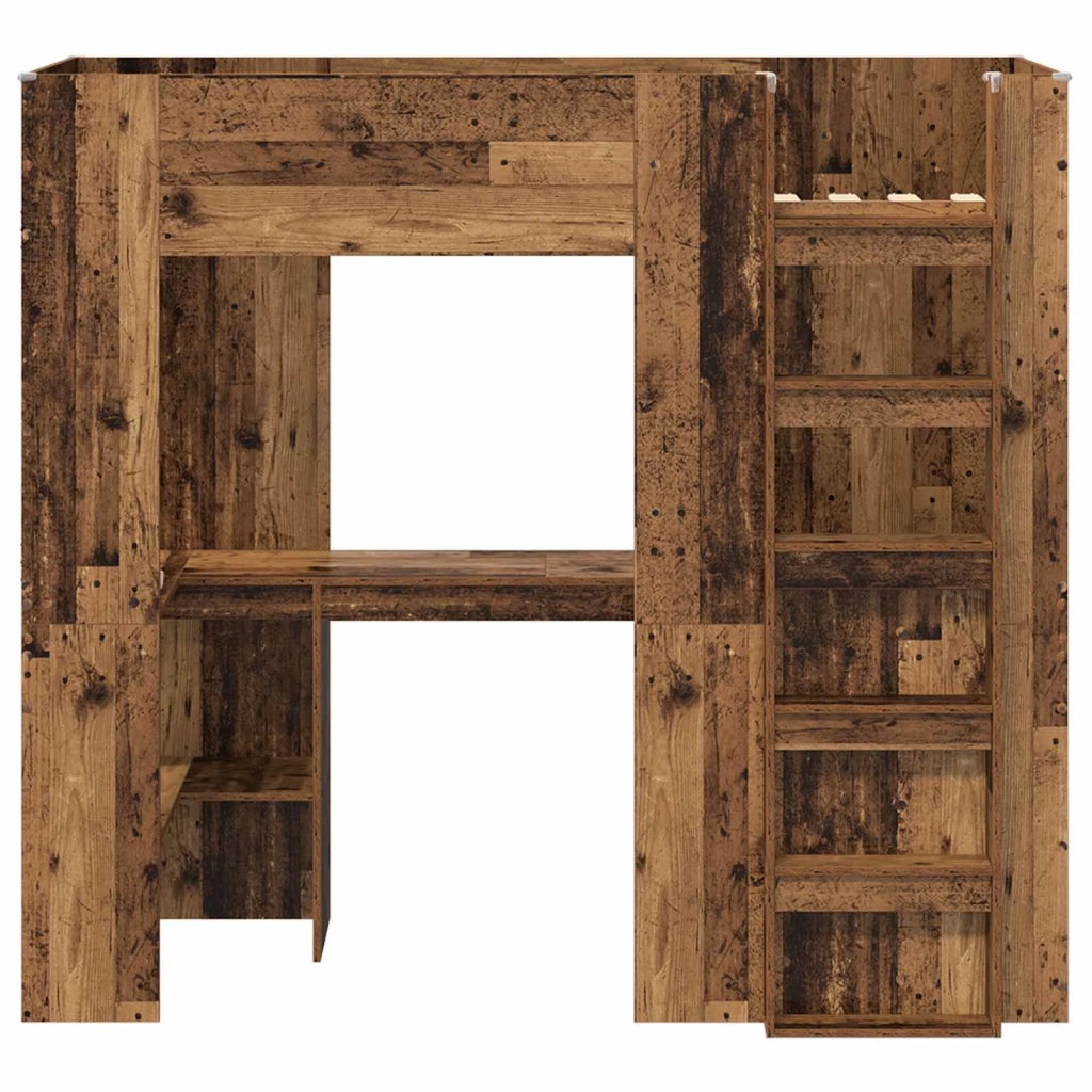 Struttura letto a castello con scrivania Legno vecchio 3410433