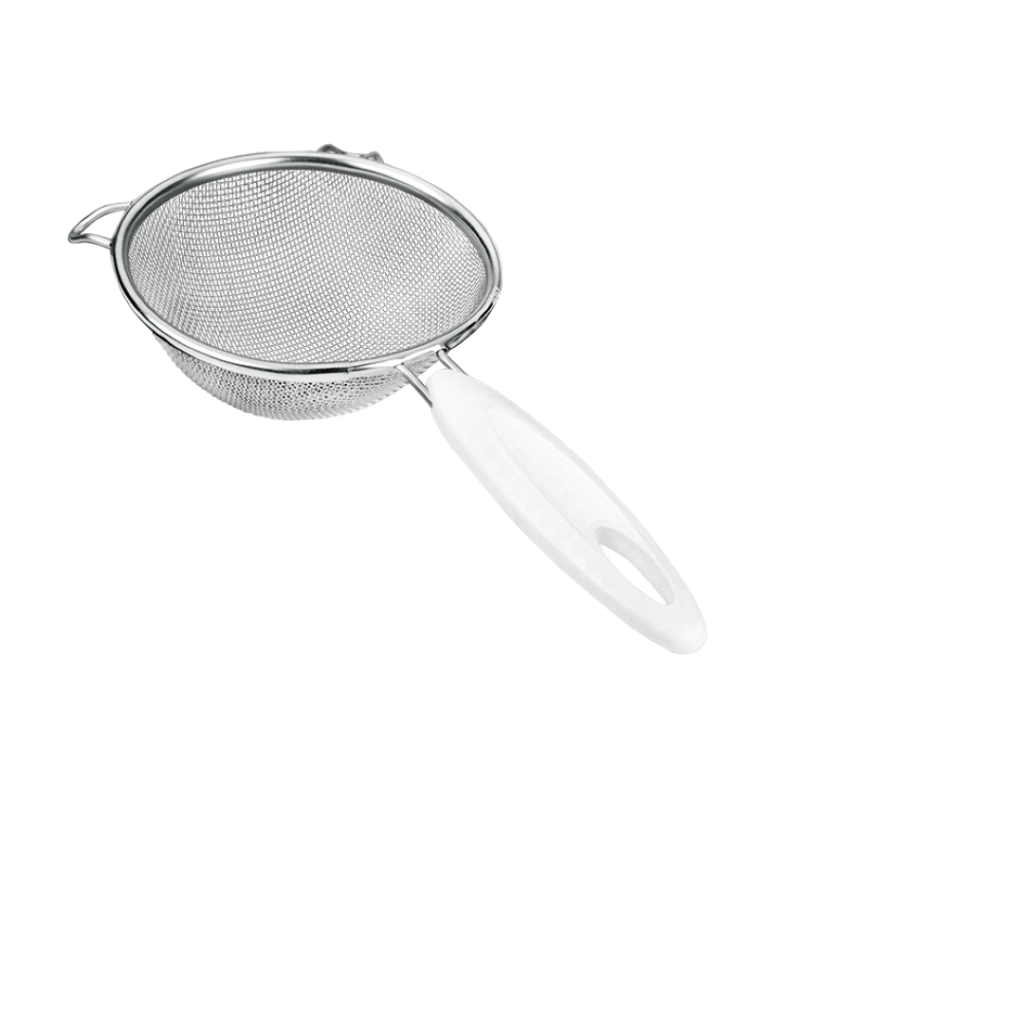 Colabrodo Inox Manico Plastica Rete Media Cm 14 M - Metaltex