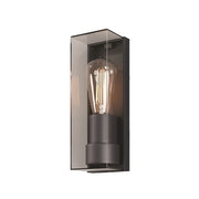 Maytoni Applique moderna Conf 1 luce E27 IP65 nero alluminio diffusore plastica