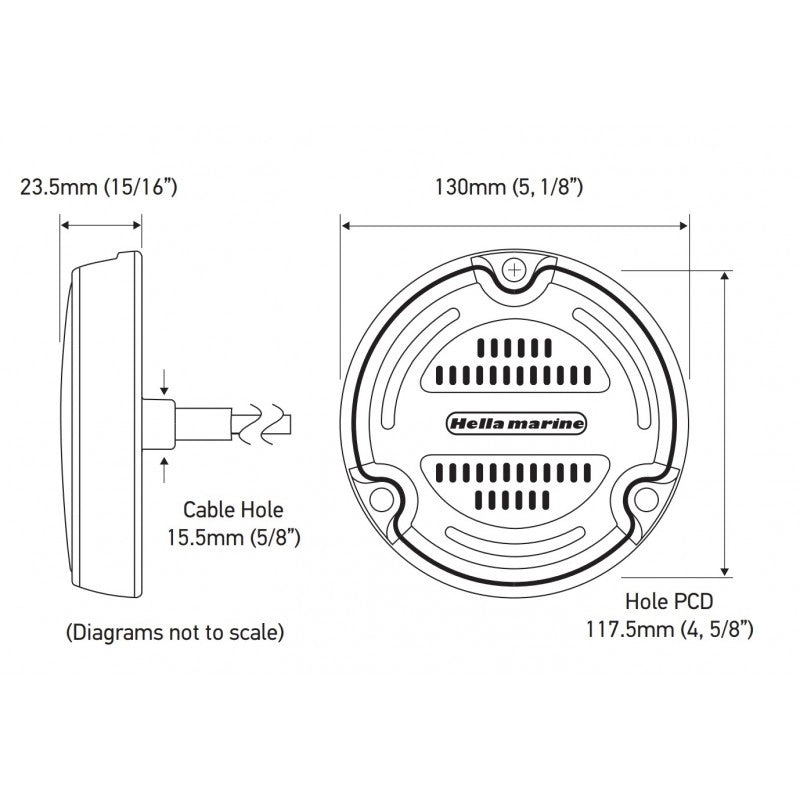 FARO SUB APELO A3 LED BRONZE B/BLU
