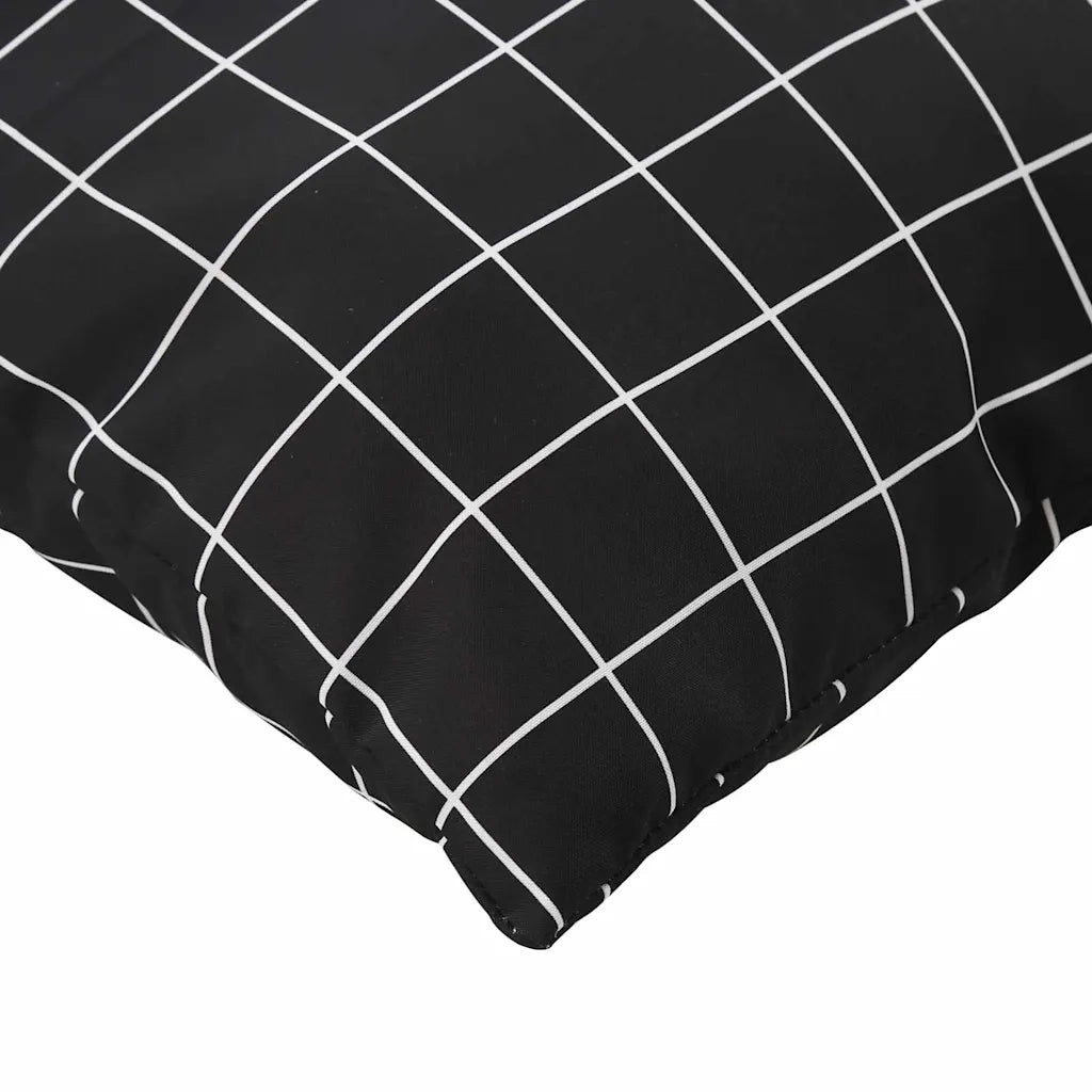 Cuscini Scatter a scacchi 4 pcs Quadro Nero 40 x 40 cm 360375
