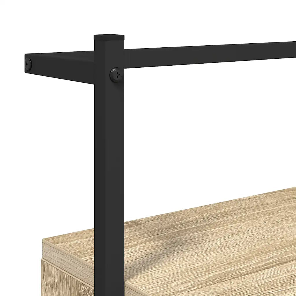 Comodino | Armadio da Notte | Mobiletto da notte a Muro Rovere Sonoma 35x30x51 cm Legno Multistrato