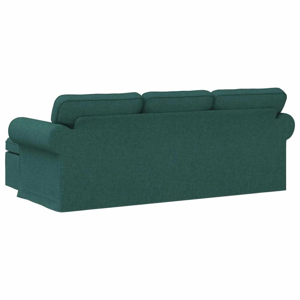 Divano Verde Scuro 215 x 138 x 80 cm Tessuto