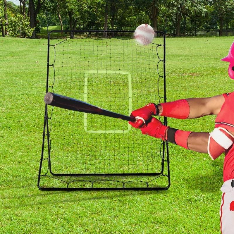 RETE RIMBALZO BASEBALL 123x90x174 cm Metallo Nero