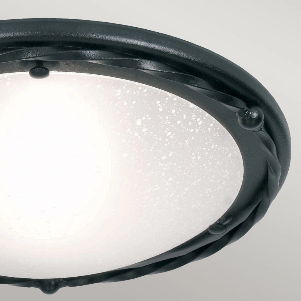 Plafoniera effetto stelle rotonda 30cm E27 nera Pembroke Elstead