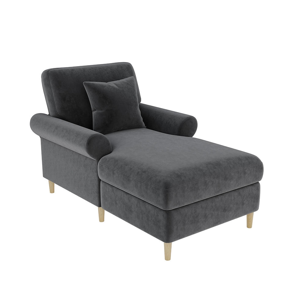 Poltrona relax - Xylo - XXL pieghevole velluto grigio